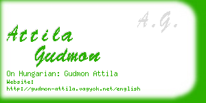 attila gudmon business card